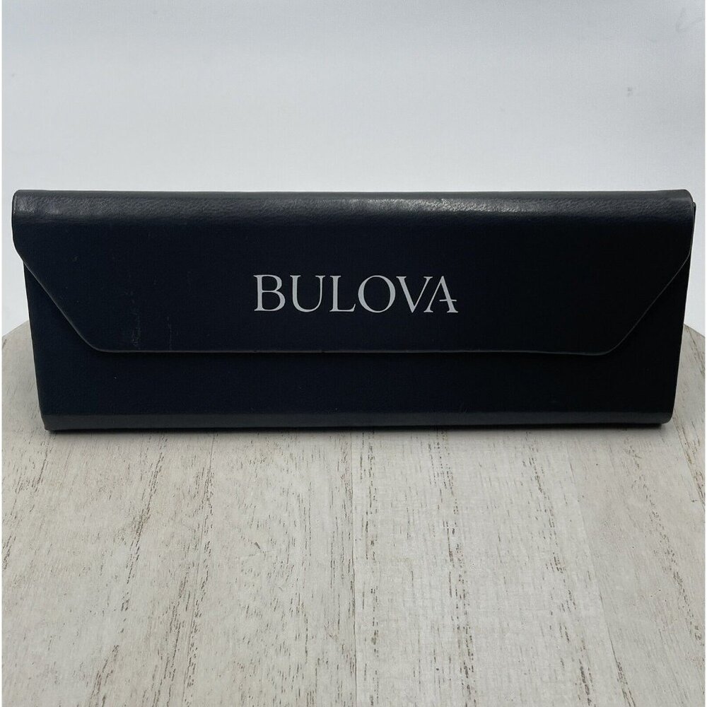 BULOVA Eyeglasses /Sunglasses Case Hard Collapsible Triangular Shell Gray - Picture 1 of 11